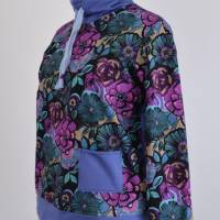 Damen Sweatshirt Dunkel Flieder Farbe Bild 2