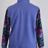 Damen Sweatshirt Dunkel Flieder Farbe Bild 3