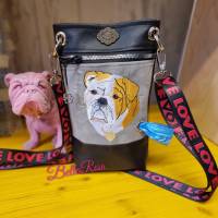Gassibag Gassitasche Englisch Bulldog Bulldogge gestickt bulli OEB Geschenkidee Hundefreund Hundetütchen Hundetasche lec Bild 1