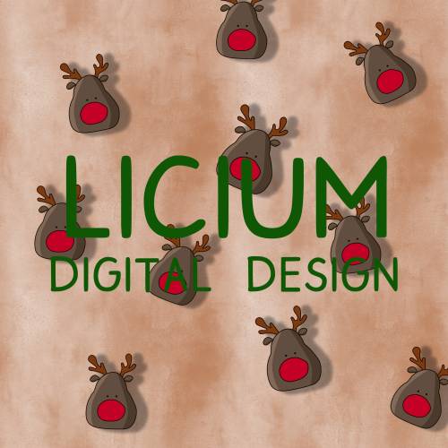 Endlosmuster für Stoffe - Patterndesign - Nahtlosmuster -Rentier Weihnachten- digitale Datei