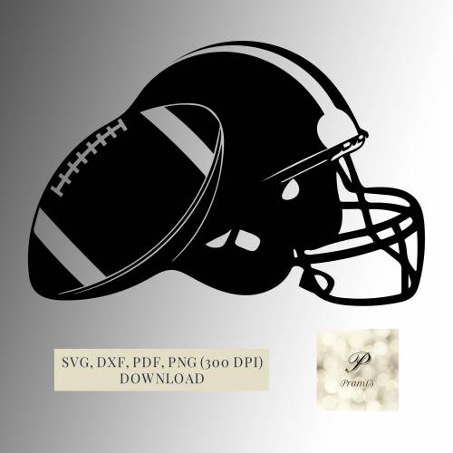Plotterdatei Football und Football Helm | SVG Datei für Cricut | American Football Datei für Plotter