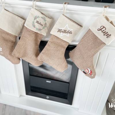 Nikolaus | Nikolausstiefel | Personalisiert | Nikolausgeschenk | Jute | Hund | Katze | Geschenk zum Nikolaus