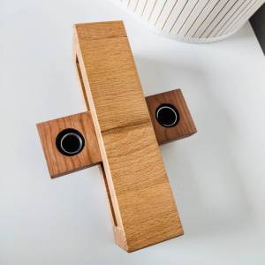 Ringbox aus Holz zur Hochzeit | Ringschatulle mit Personalisierung | Holzbox für Ringe aus Buche und Kirsche Bild 3