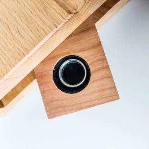 Ringbox aus Holz zur Hochzeit | Ringschatulle mit Personalisierung | Holzbox für Ringe aus Buche und Kirsche Bild 4