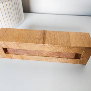 Ringbox aus Holz zur Hochzeit | Ringschatulle mit Personalisierung | Holzbox für Ringe aus Buche und Kirsche Bild 6