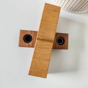 Ringbox aus Holz zur Hochzeit | Ringschatulle mit Personalisierung | Holzbox für Ringe aus Buche und Kirsche Bild 8