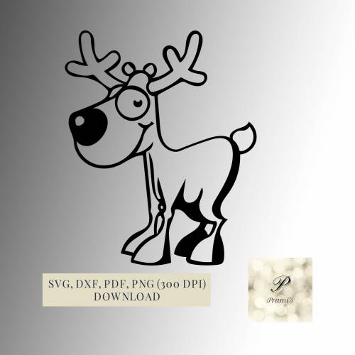 Plotterdatei Rentier Kind für Plotter | SVG Schneidedateien für Cricut Download | Silhouette Designs Plotter Geschenke