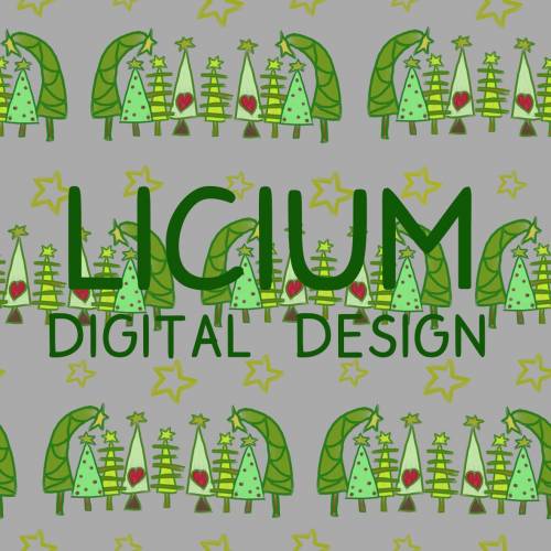 Endlosmuster für Stoffe - Patterndesign - Nahtlosmuster -Tannenbäume in Reihe -  digitale Datei