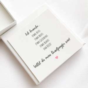 Brautjungfer fragen Karte & Armband – mit Geschenkbox | Bridesmaid Geschenk Bild 6