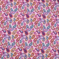 Jersey Baumwolljersey Stoff "Paisley Muster" rosa Bild 1