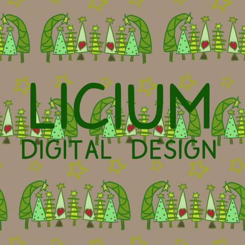 Endlosmuster für Stoffe - Patterndesign - Nahtlosmuster -Tannenbäume in Reihe -  digitale Datei