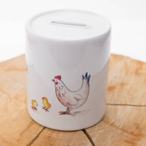 Spardose mit Hühnern, "Eierkasse", ein tolles Geschenk, personalisierbar Bild 7