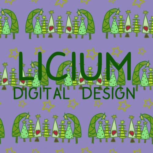 Endlosmuster für Stoffe - Patterndesign - Nahtlosmuster -Tannenbäume in Reihe -  digitale Datei