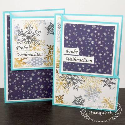 Gutscheinkarte "Felix" ● A6 ● Schneeflocken