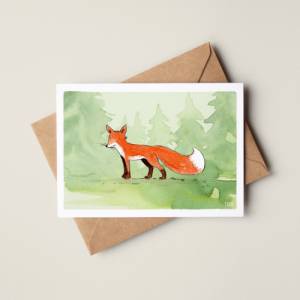Fuchs Postkarte mit Umschlag, Bild 1
