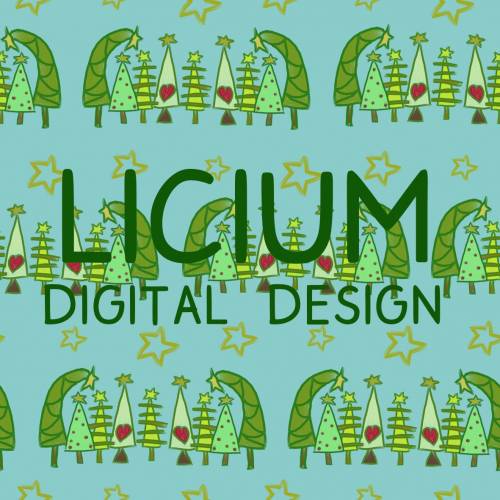 Endlosmuster für Stoffe - Patterndesign - Nahtlosmuster -Tannenbäume in Reihe -  digitale Datei