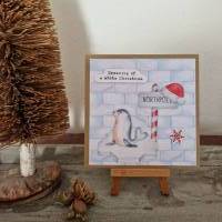 Weihnachtskarte - Pinguin auf der Eisscholle - Northpole Bild 1