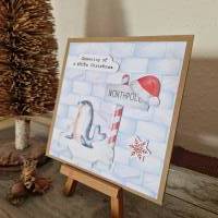 Weihnachtskarte - Pinguin auf der Eisscholle - Northpole Bild 3
