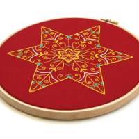 Stickanleitung Weihnachtsstern Mandala für Fortgeschrittene Bild 5