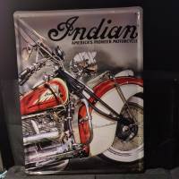 Indian-Bike, nostalgisches Blechschild Bild 2