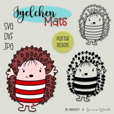 Plotterdatei Janeas World Igelchen Mats