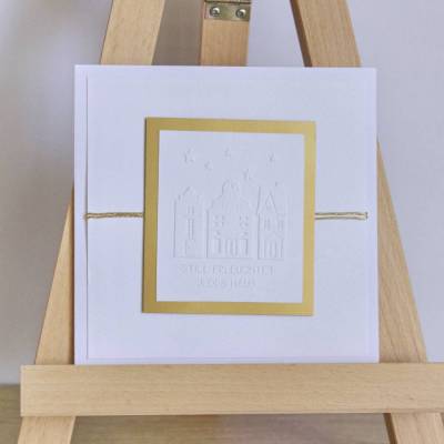 Weihnachtskarte "Festliche Straße" aus der Manufaktur Karla