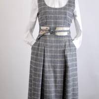 Damen Kleid | Klassik Karo Grau/Blau | Bild 1