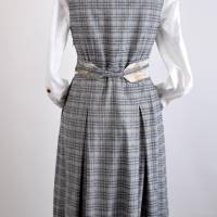 Damen Kleid | Klassik Karo Grau/Blau | Bild 2