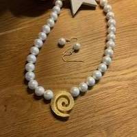 Wunderschönes Perlen Schmuck- Set,handgefertigte Perlenkette mit Ohrhängern,Perlenketten,Perlencollier,Geschenk für Sie, Bild 2