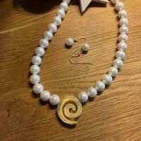 Wunderschönes Perlen Schmuck- Set,handgefertigte Perlenkette mit Ohrhängern,Perlenketten,Perlencollier,Geschenk für Sie, Bild 3