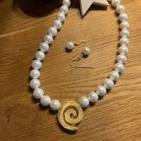 Wunderschönes Perlen Schmuck- Set,handgefertigte Perlenkette mit Ohrhängern,Perlenketten,Perlencollier,Geschenk für Sie, Bild 5