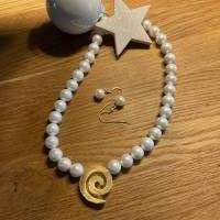 Wunderschönes Perlen Schmuck- Set,handgefertigte Perlenkette mit Ohrhängern,Perlenketten,Perlencollier,Geschenk für Sie, Bild 6