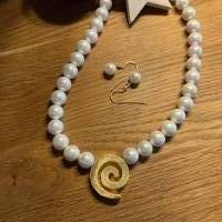 Wunderschönes Perlen Schmuck- Set,handgefertigte Perlenkette mit Ohrhängern,Perlenketten,Perlencollier,Geschenk für Sie, Bild 9