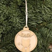 Ornament Katze personalisiert Holz | Weihnachtsschmuck Christbaumschmuck Baumschmuck Tannenbaum Christbaumkugel Bild 5