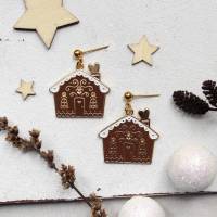 Weihnachtliche Ohrringe Lebkuchenhaus • Ohrringe | Ohrschmuck | Weihnachten Bild 2
