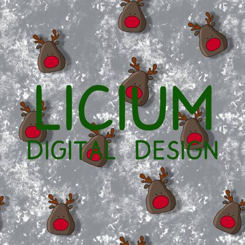 Endlosmuster für Stoffe - Patterndesign - Nahtlosmuster -Rentier Weihnachten- digitale Datei