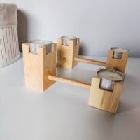 Zirben Teelichthalter für 4 Teelichter | Zirben Burg | Holzdekoration aus Massivholz | Zirbelkiefer Luftreiniger Bild 4