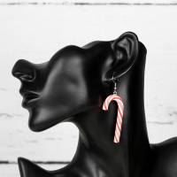 Weihnachtliche Ohrringe Zuckerstangen • Ohrhänger Polymer Clay | Ohrschmuck Bild 7