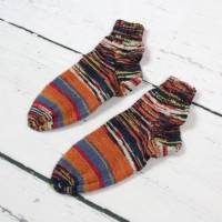 Gestrickte Socken Gr.36-38 Bunt Wollsocken | Herbst Winter Bild 2