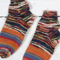 Gestrickte Socken Gr.36-38 Bunt Wollsocken | Herbst Winter Bild 3