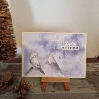 Weihnachtskarte mit Berge und Eule - Winter - Sweater Weather Bild 1