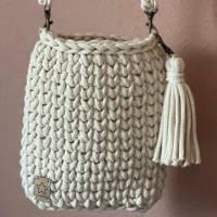 Handmade-Tasche aus Baumwolle Kordel- Handy Tasche Bild 2