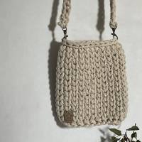 Handmade-Tasche aus Baumwolle Kordel- Handy Tasche Bild 3