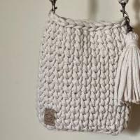 Handmade-Tasche aus Baumwolle Kordel- Handy Tasche Bild 4