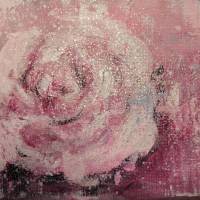 PINK SHOES - gegenständliches Gemälde im Shabby-Look auf Leinwand  40cmx30cm mit Glitter Bild 7