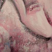 PINK SHOES - gegenständliches Gemälde im Shabby-Look auf Leinwand  40cmx30cm mit Glitter Bild 8