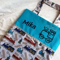 Kita-Tasche, Kinder Baumwollbeutel mit Namen, Wechselwäsche Beutel Kita Bild 10