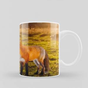 Bedruckte Keramiktasse Fuchs und Lamm für Kaffee- und Teeliebhaber | spülmaschinenfeste Tasse mit Motiv | Geschenkidee Bild 5