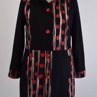 Ein besondere Damen Mantel | Schwarz/Rot | Bild 1