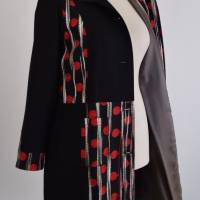 Ein besondere Damen Mantel | Schwarz/Rot | Bild 4
